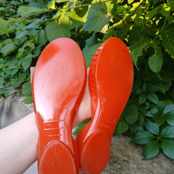 🍊 Delicious tangerine Furla ballerina jelly flats made in Italy 🍊 - Picture 10 of 12